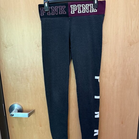 Victoria’s Secret PINK Yoga Leggings Fold-Over Waistband Size M - Picture 1 of 4